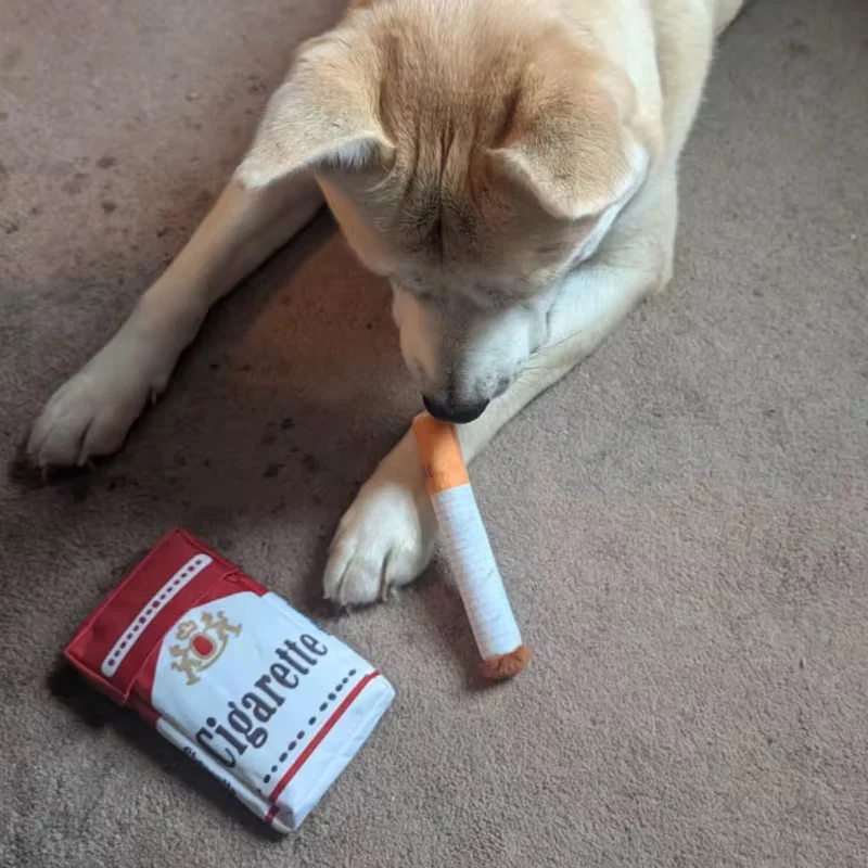 Talking Dog Club No Smoke Cigarette with Cover Plush Toy for Dogs - Image 18
