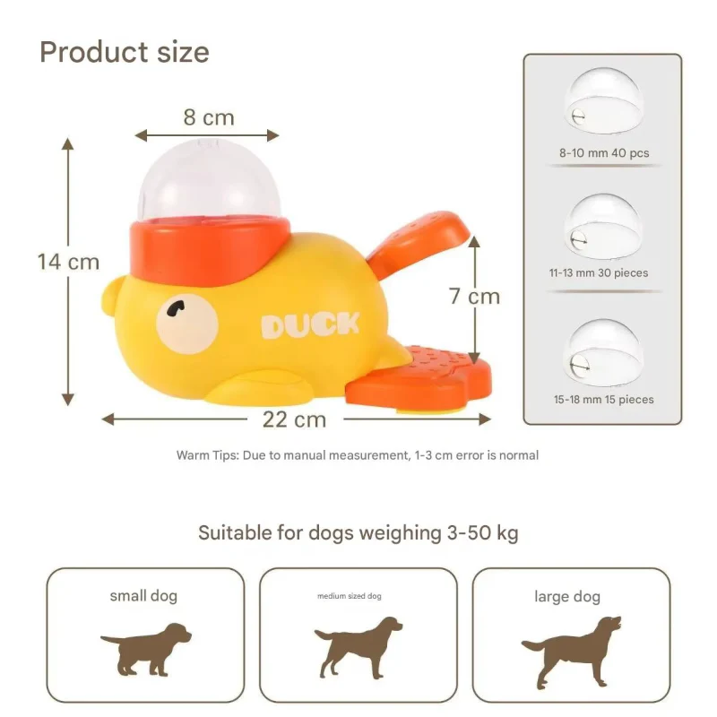 Talking Dog Club Oh Duck 3 Portion Cups Included Treat Dispenser for Dogs and Cats - Image 6