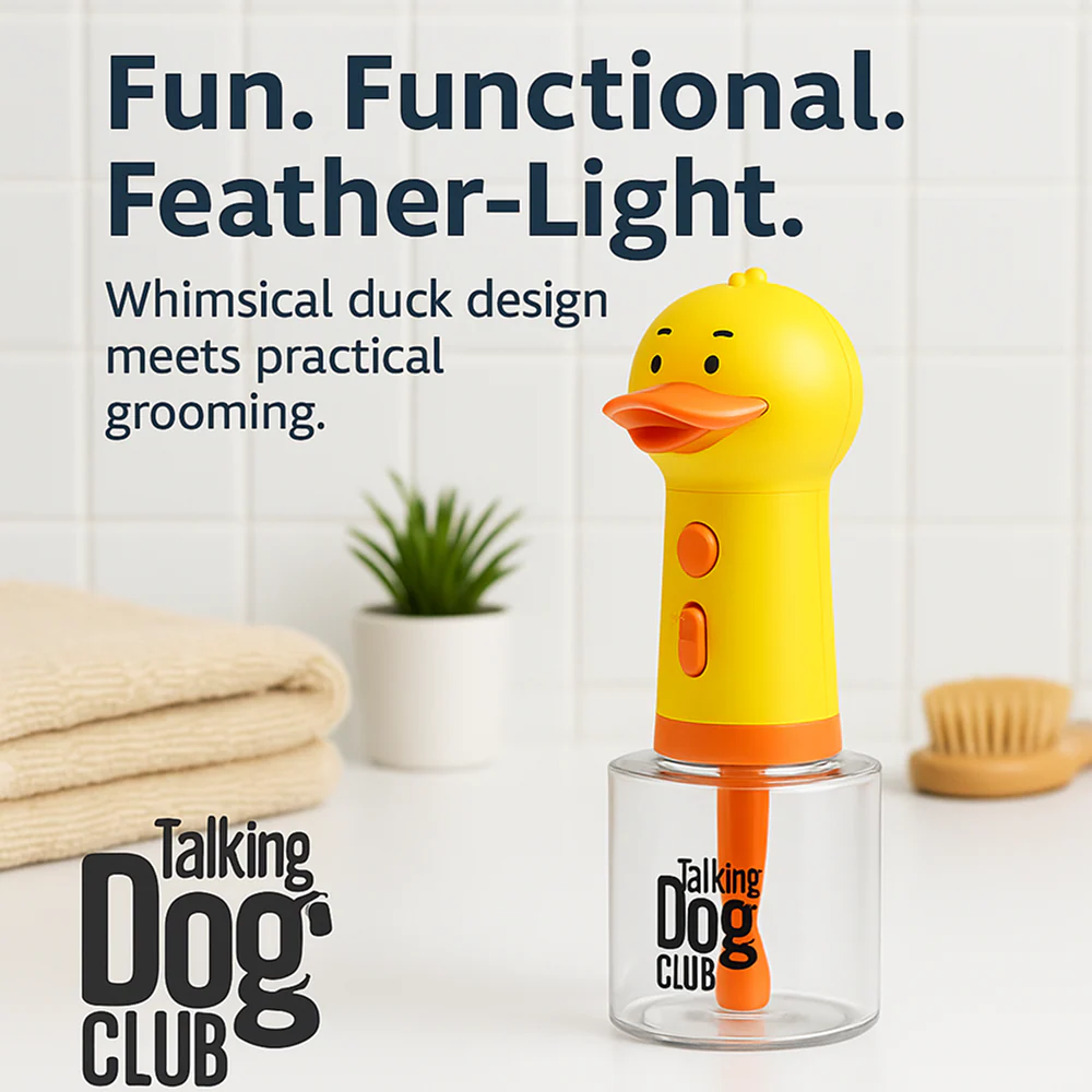 Talking Dog Club Oh Duck Shampoo Dispenser Spray with Free Bath brush for Dogs and Cats (Yellow) - Image 11