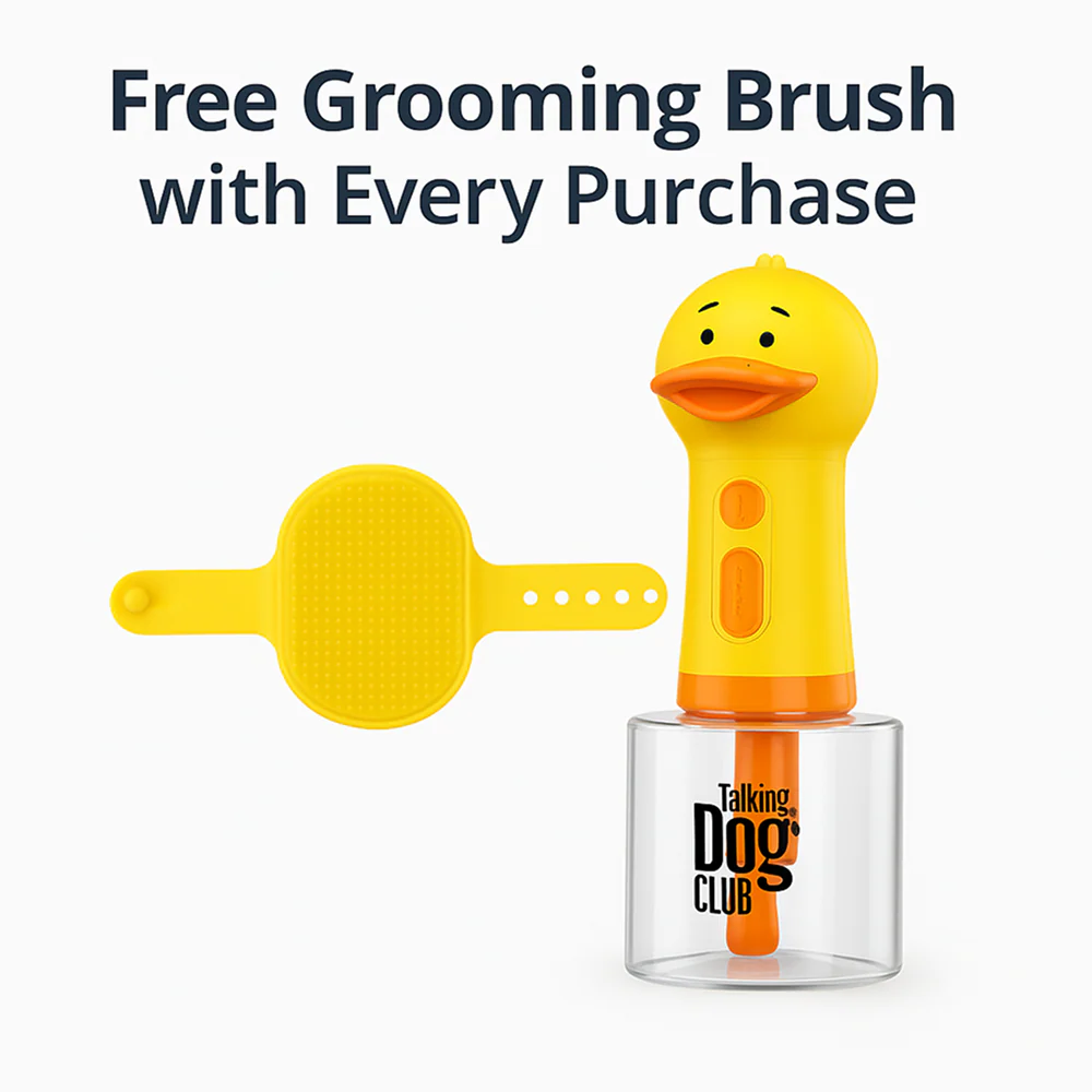 Talking Dog Club Oh Duck Shampoo Dispenser Spray with Free Bath brush for Dogs and Cats (Yellow) - Image 4