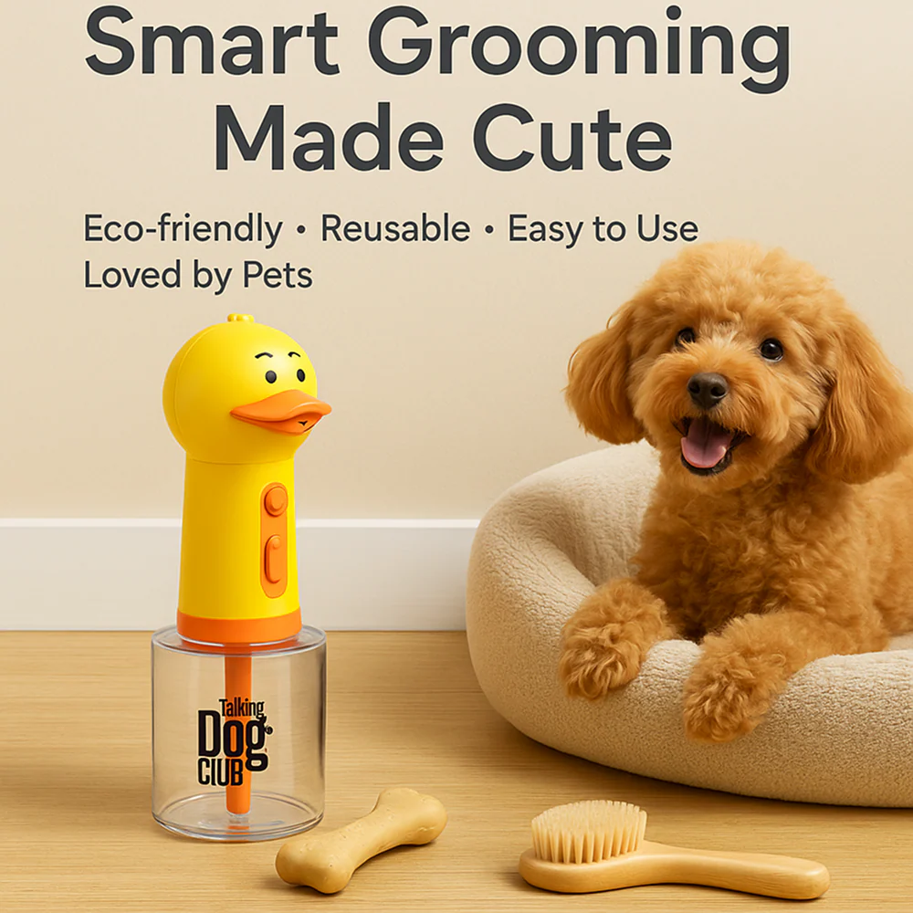 Talking Dog Club Oh Duck Shampoo Dispenser Spray with Free Bath brush for Dogs and Cats (Yellow) - Image 9