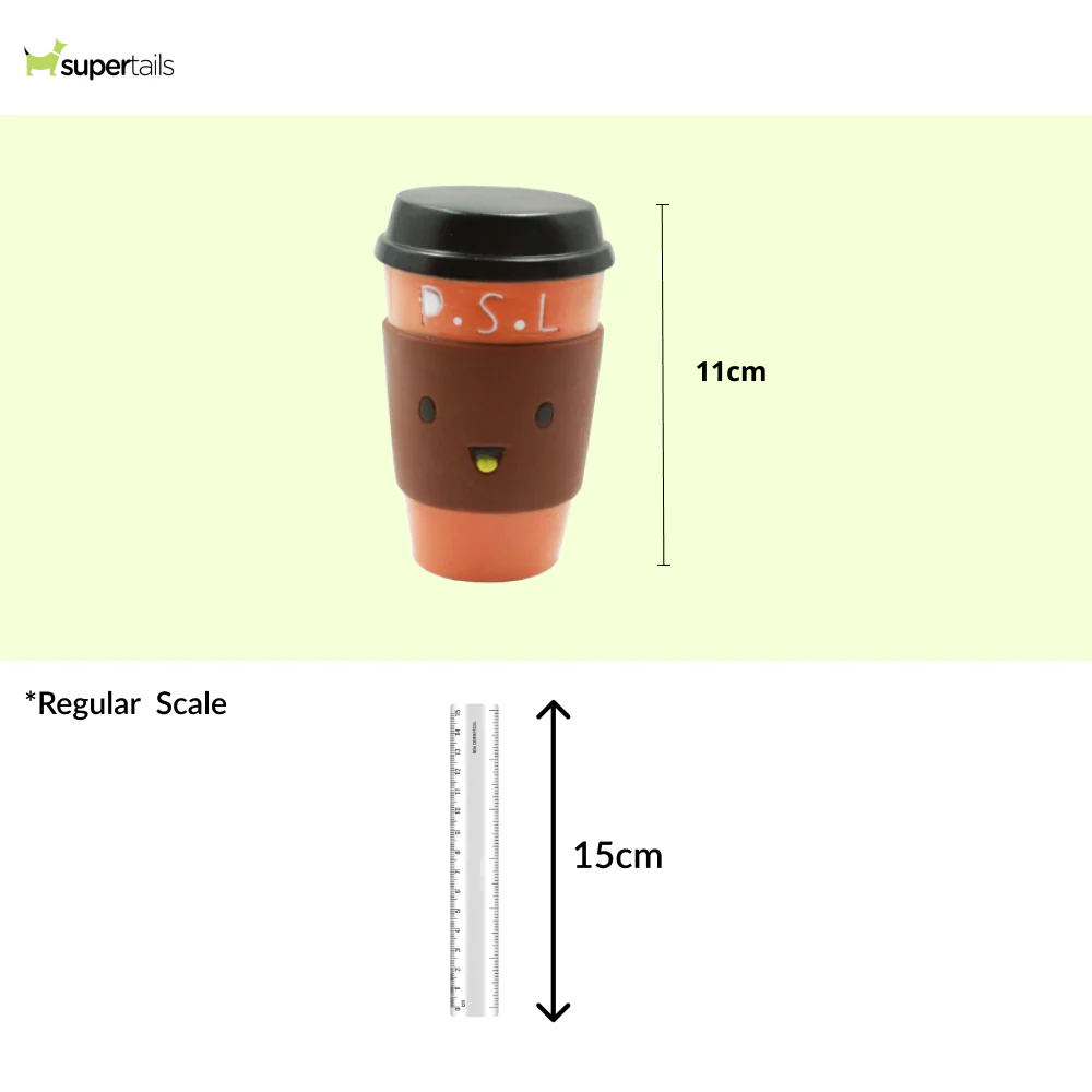 Talking Dog Club On The Go Coffee Cup Toy for Dogs (Brown) - Image 2