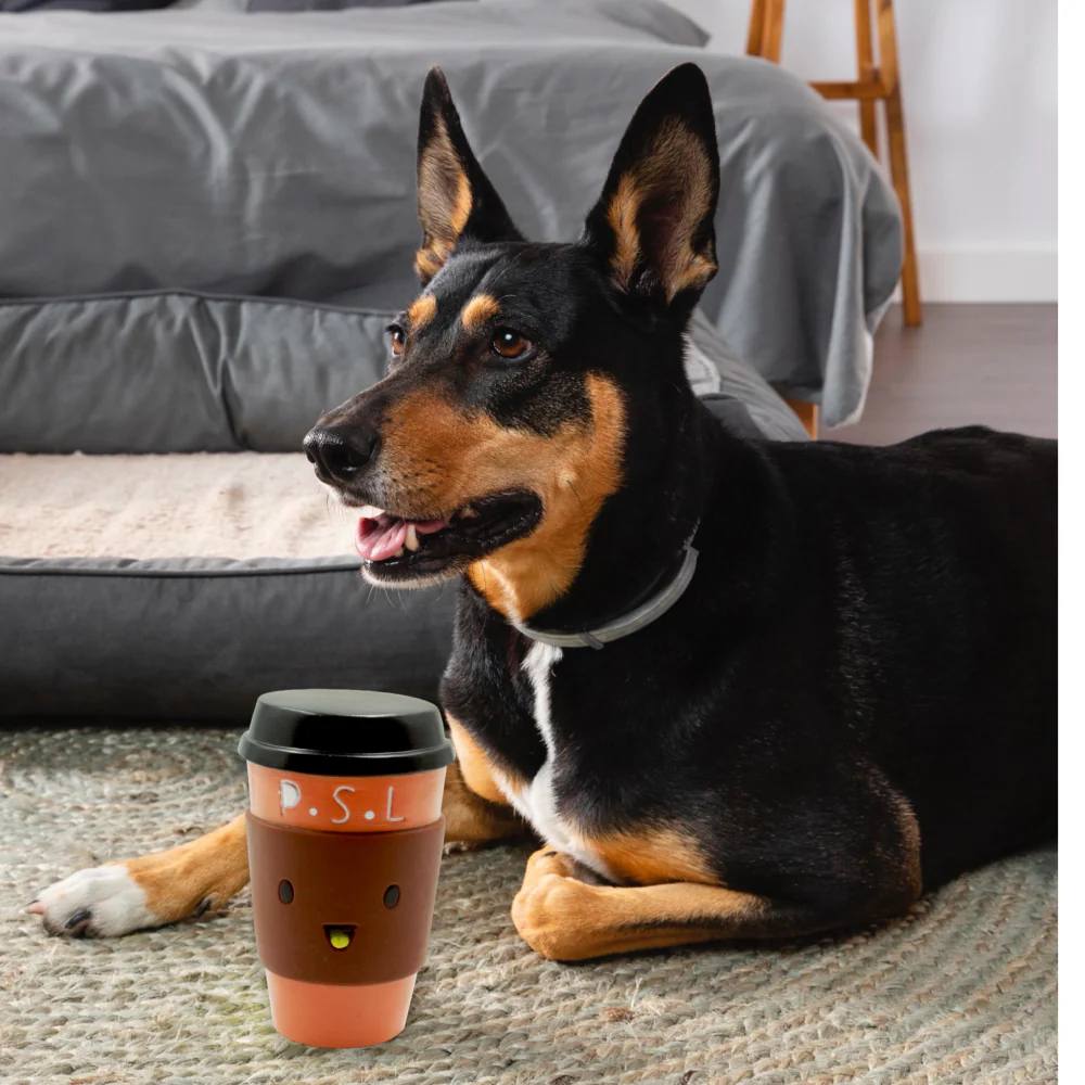 Talking Dog Club On The Go Coffee Cup Toy for Dogs (Brown) - Image 3