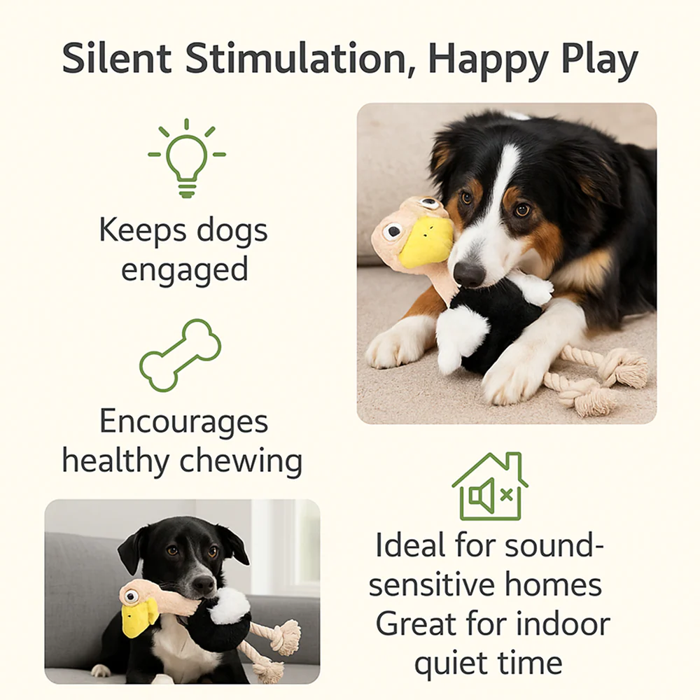 Talking Dog Club Ostritch Plush Toy for Dogs (White) - Image 4