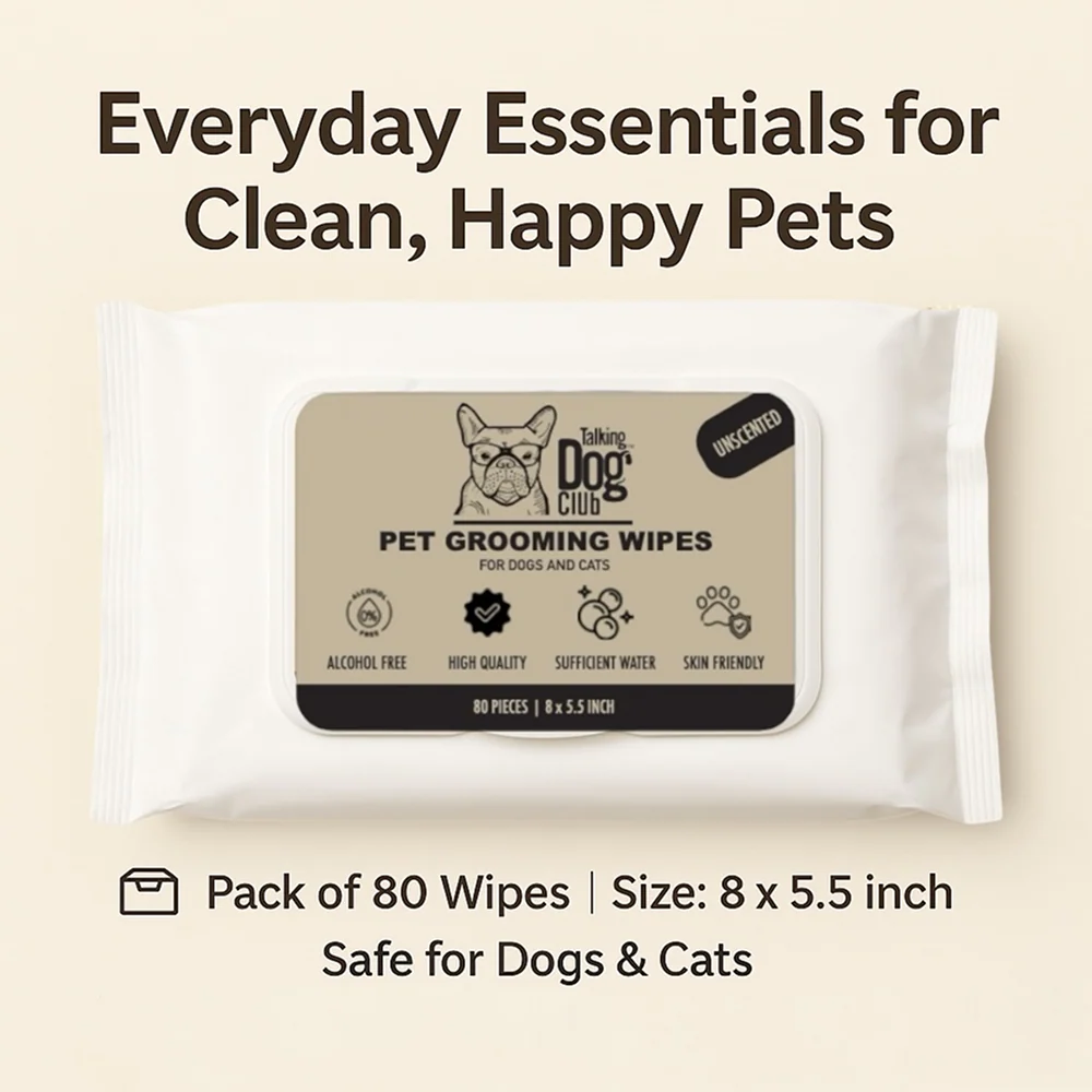 Talking Dog Club Pet Grooming Unscented Wipes for Dogs and Cats - Image 2