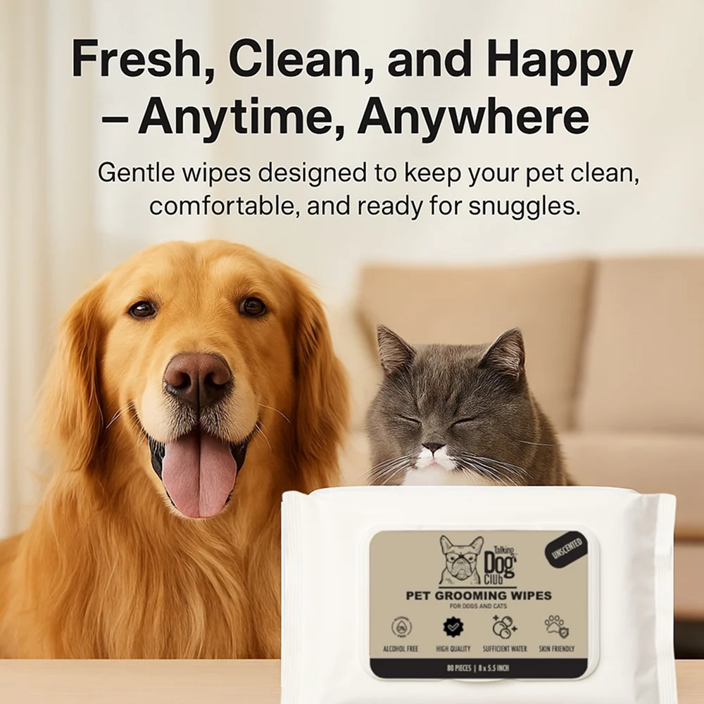 Talking Dog Club Pet Grooming Unscented Wipes for Dogs and Cats - Image 5