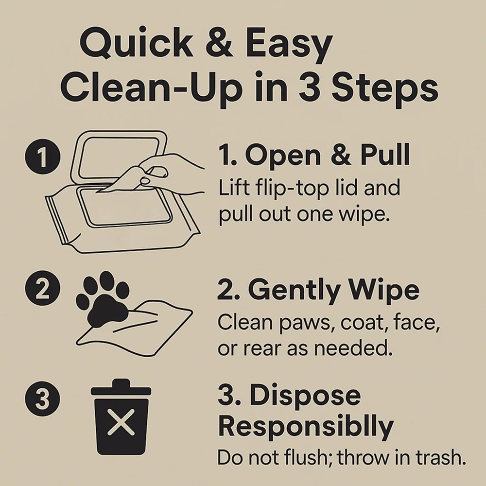 Talking Dog Club Pet Grooming Unscented Wipes for Dogs and Cats - Image 6