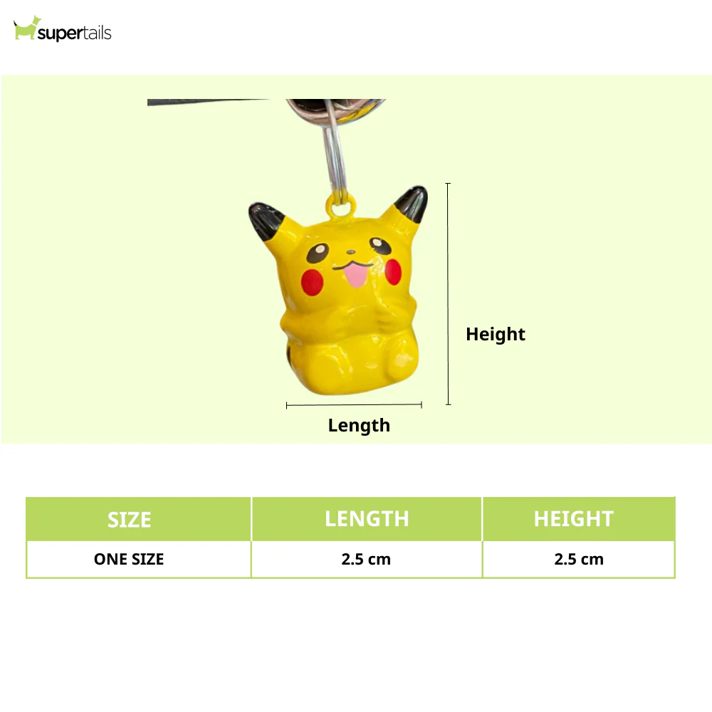 Talking Dog Club Pikachu Mouse Cartoon Collar Bell For Cats & Dogs (Yellow) - Image 2