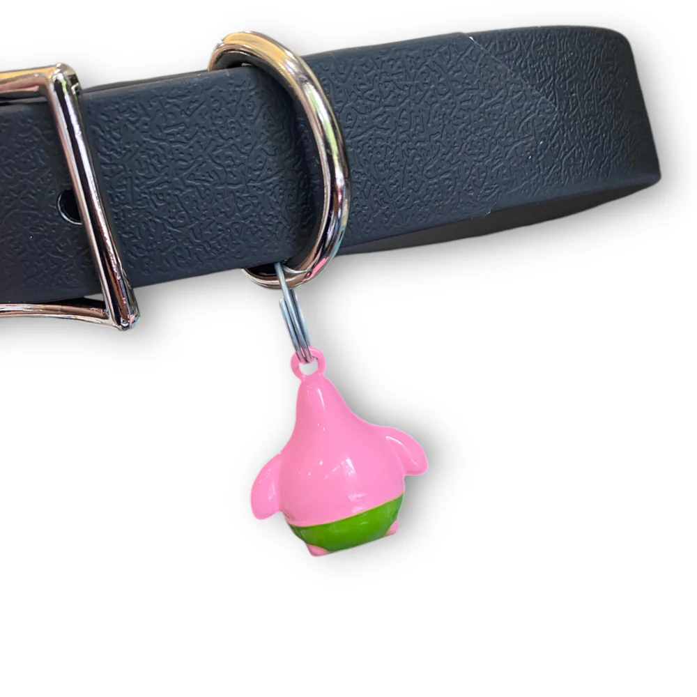 Talking Dog Club Patrik Starfish Cartoon Collar Bell For Cats & Dogs (Pink) - Image 3