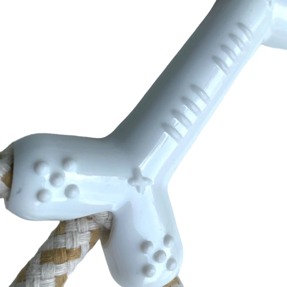 Talking Dog Club Puppy Tug Toy for Dogs (White) - Image 4