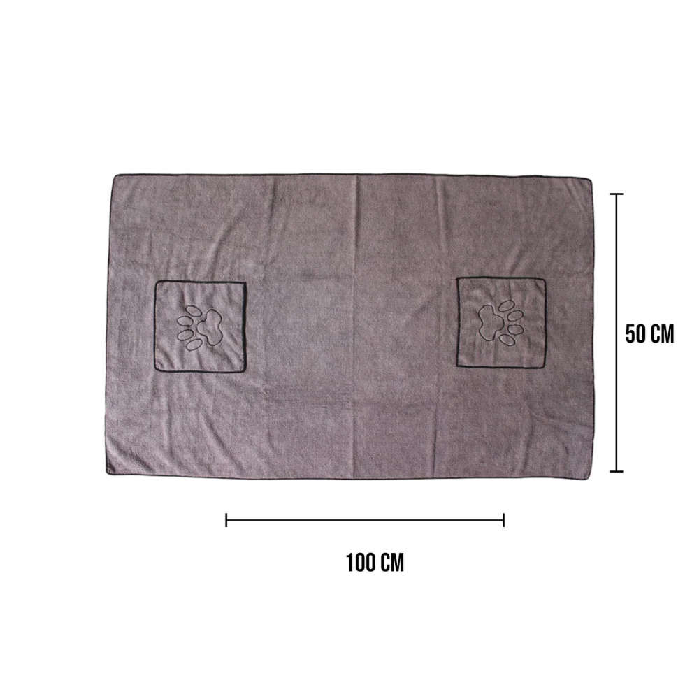 Talking Dog Club Quick Dry Towel for Dogs and Cats (Grey) - Image 2