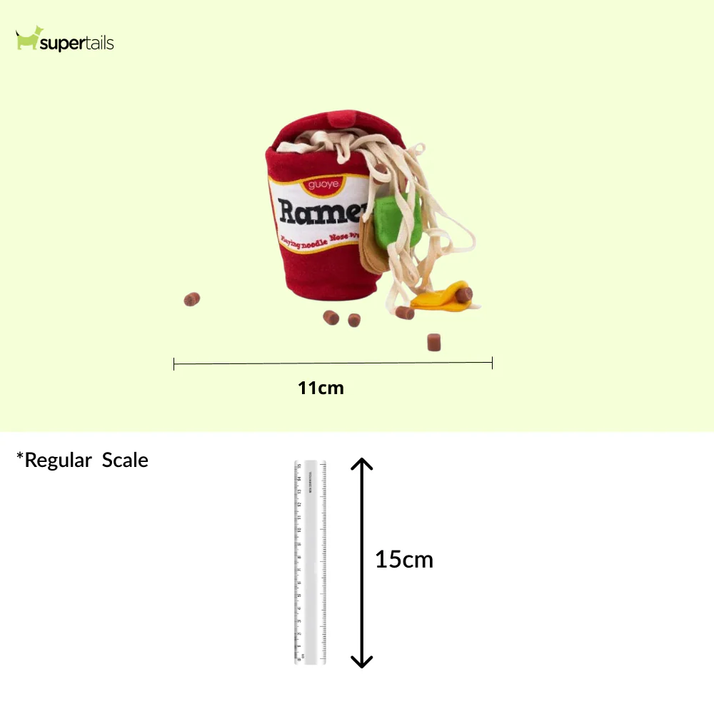 Talking Dog Club Ramen Noodles Interactive Plush Toy for Dogs (Red) - Image 2