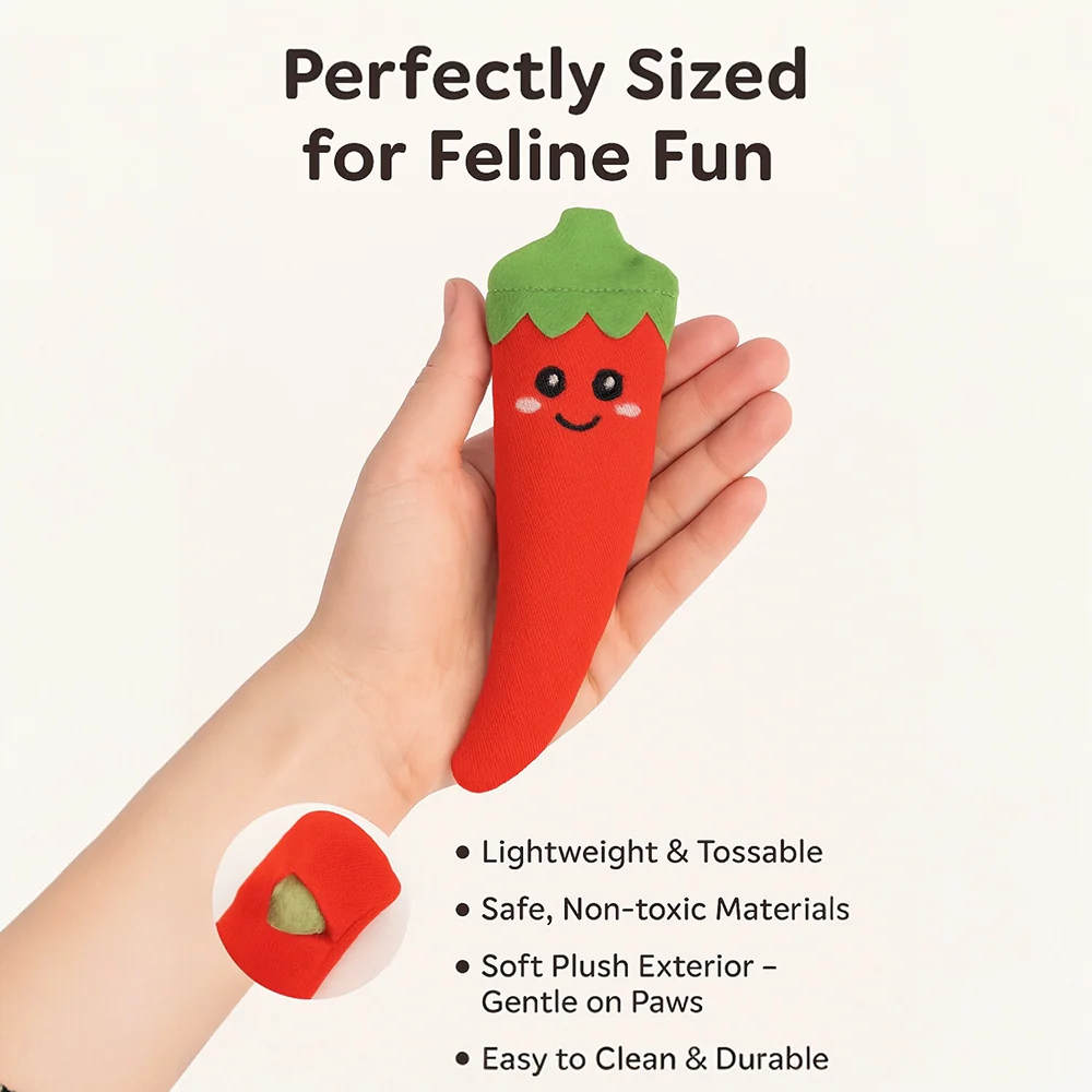 Talking Dog Club Red Chilli with 100% Catnip Toy for Cats (Red) - Image 3