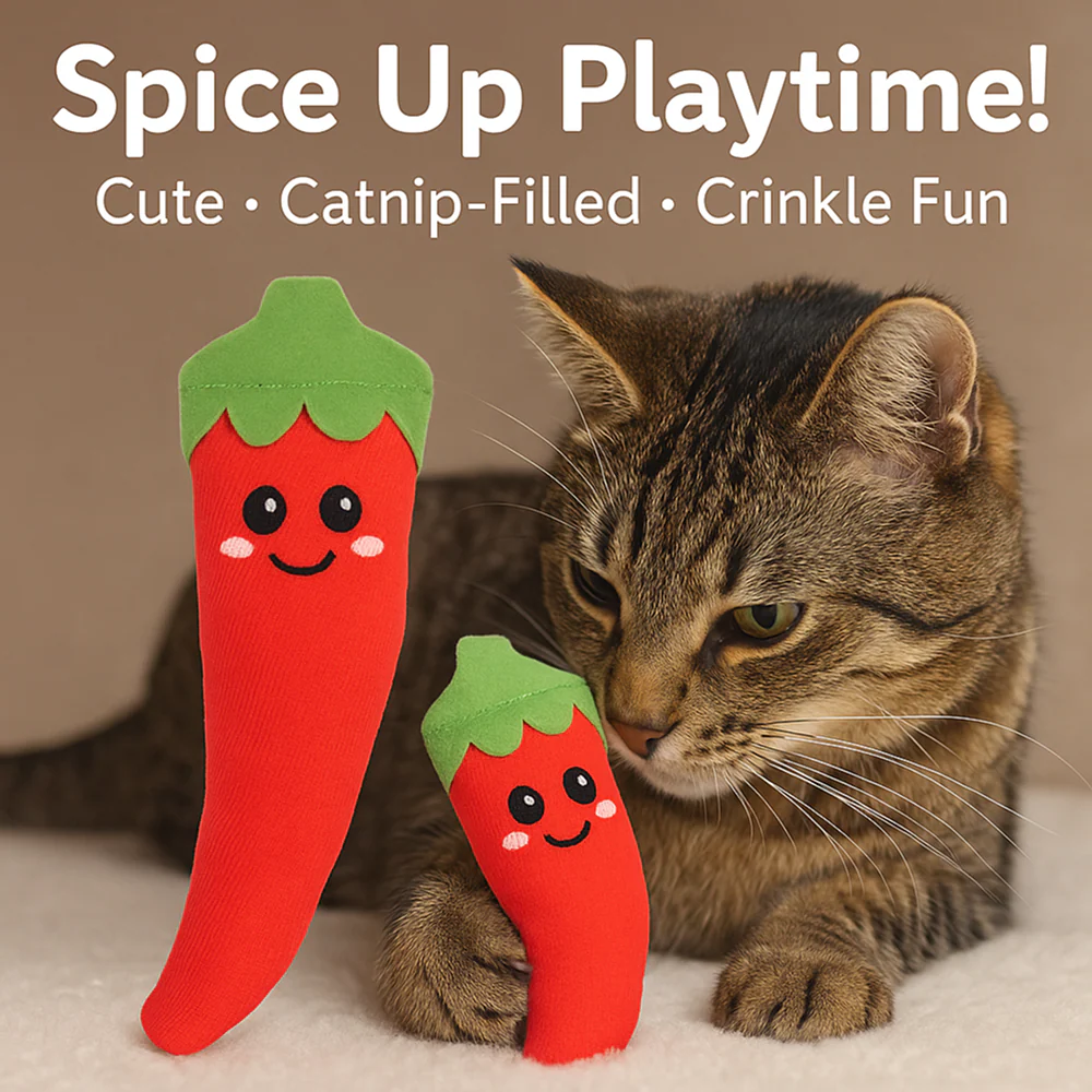 Talking Dog Club Red Chilli with 100% Catnip Toy for Cats (Red) - Image 4