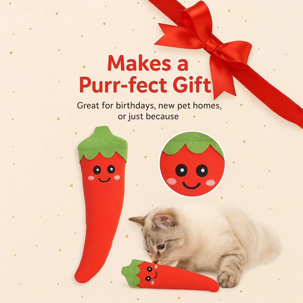 Talking Dog Club Red Chilli with 100% Catnip Toy for Cats (Red) - Image 7