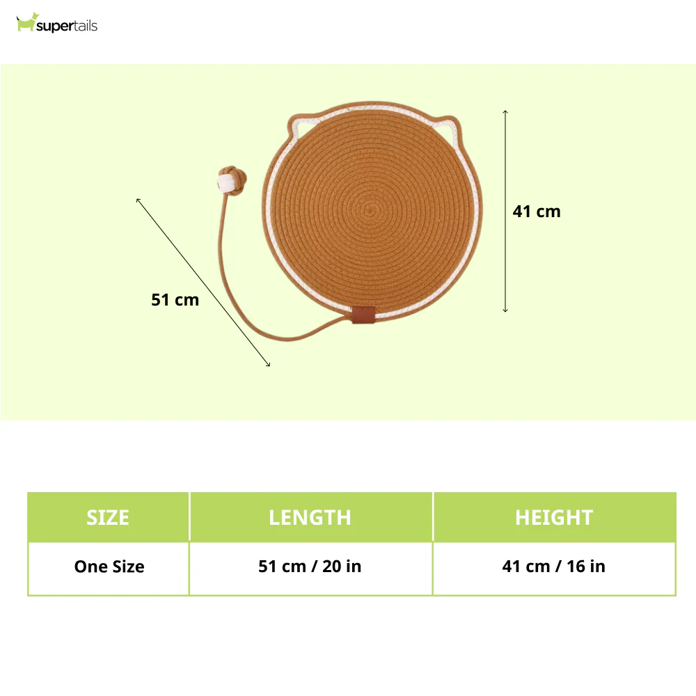 Talking Dog Club Rope Scratcher Mat for Cats - Image 2