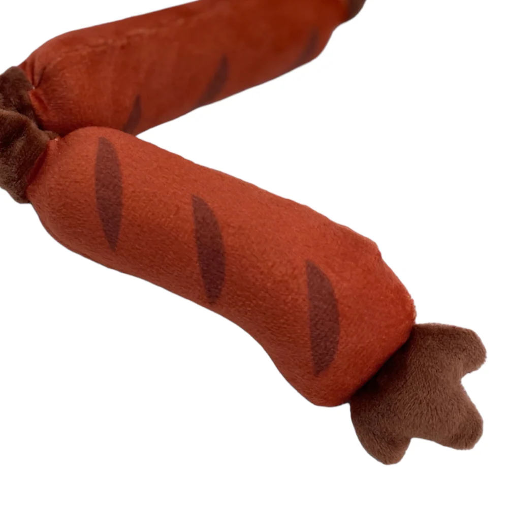 Talking Dog Club Sausage Rope Plush Toy for Dogs (Red) - Image 3