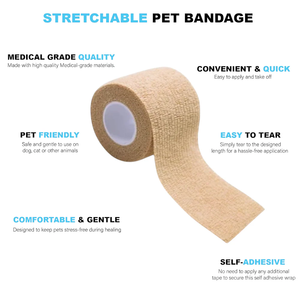 Talking Dog Club Self Adhesive Paws Wraps for Dogs (Beige) - Image 8