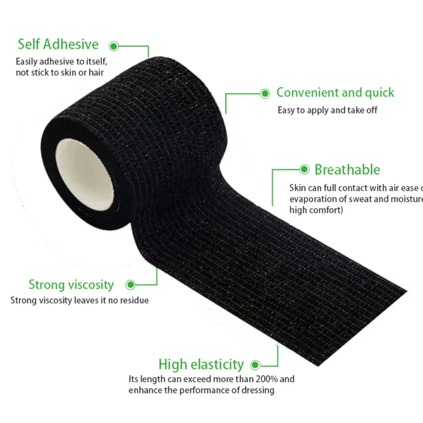 Talking Dog Club Self Adhesive Paws Wraps for Dogs (Black) - Image 3