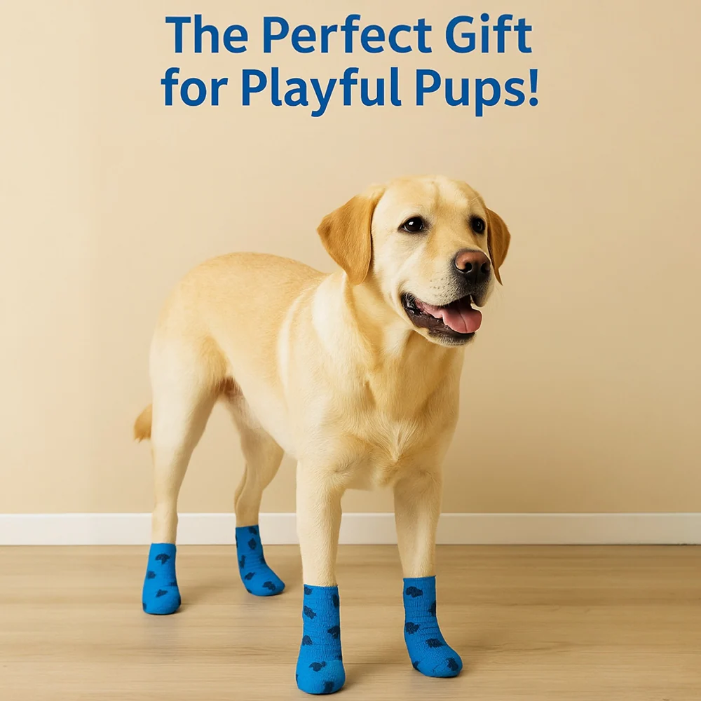 Talking Dog Club Self Adhesive Paws Wraps for Dogs (Blue Fish) - Image 4