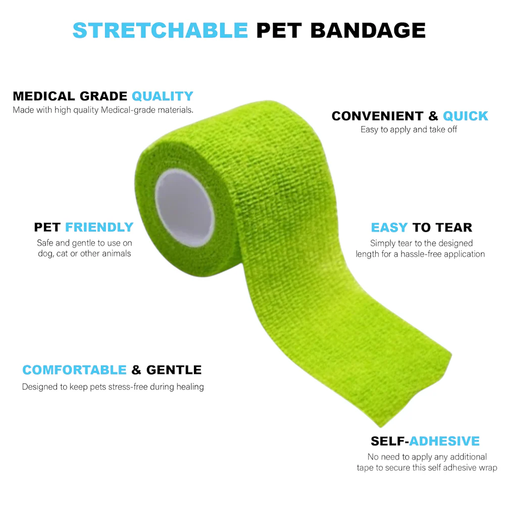 Talking Dog Club Self Adhesive Paws Wraps for Dogs (Neon Green) - Image 8