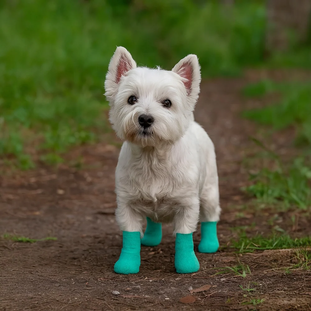 Talking Dog Club Self Adhesive Paws Wraps for Dogs (Aqua Green) - Image 2