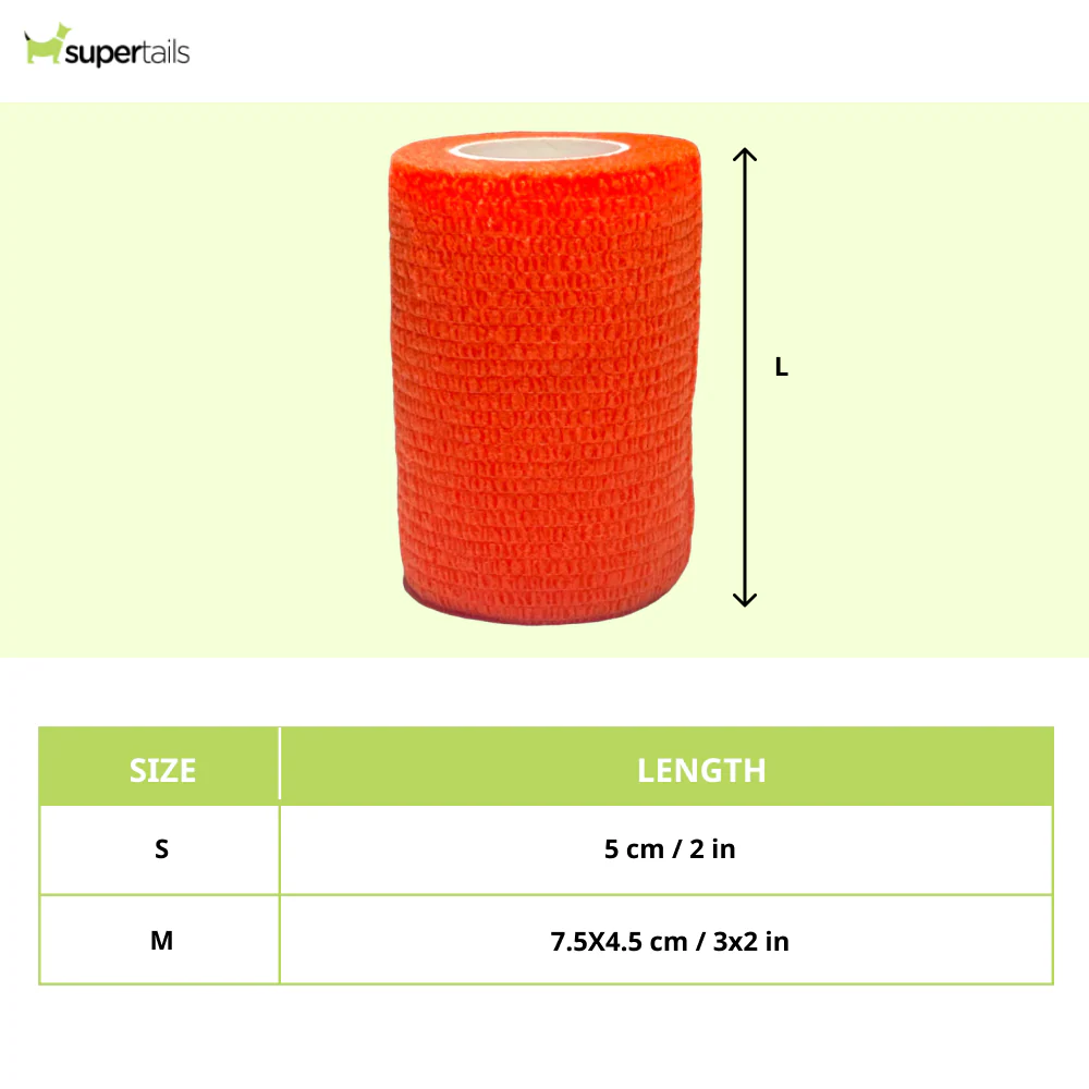 Talking Dog Club Self Adhesive Paws Wraps for Dogs (Orange) - Image 2