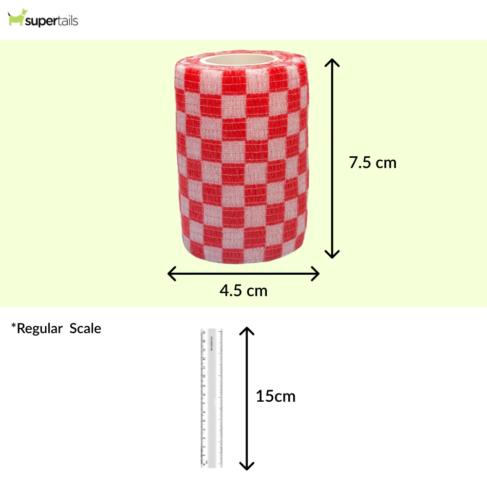 Talking Dog Club Self Adhesive Paws Wraps for Dogs (Red and White) - Image 2