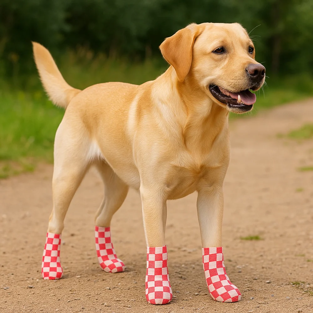 Talking Dog Club Self Adhesive Paws Wraps for Dogs (Red and White) - Image 3
