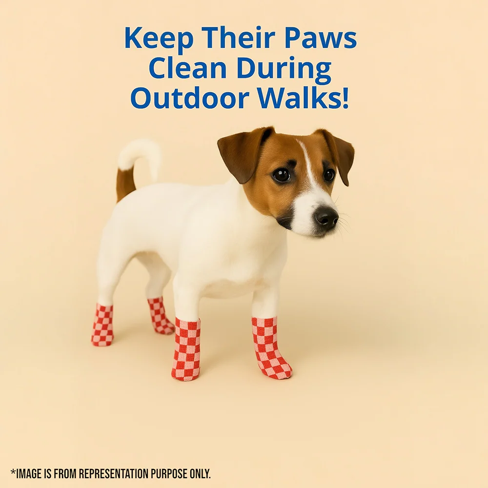 Talking Dog Club Self Adhesive Paws Wraps for Dogs (Red and White) - Image 5