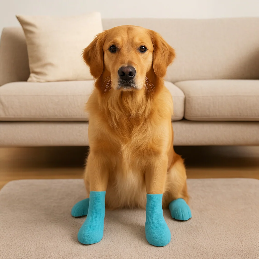 Talking Dog Club Self Adhesive Paws Wraps for Dogs (Sky Blue) - Image 3
