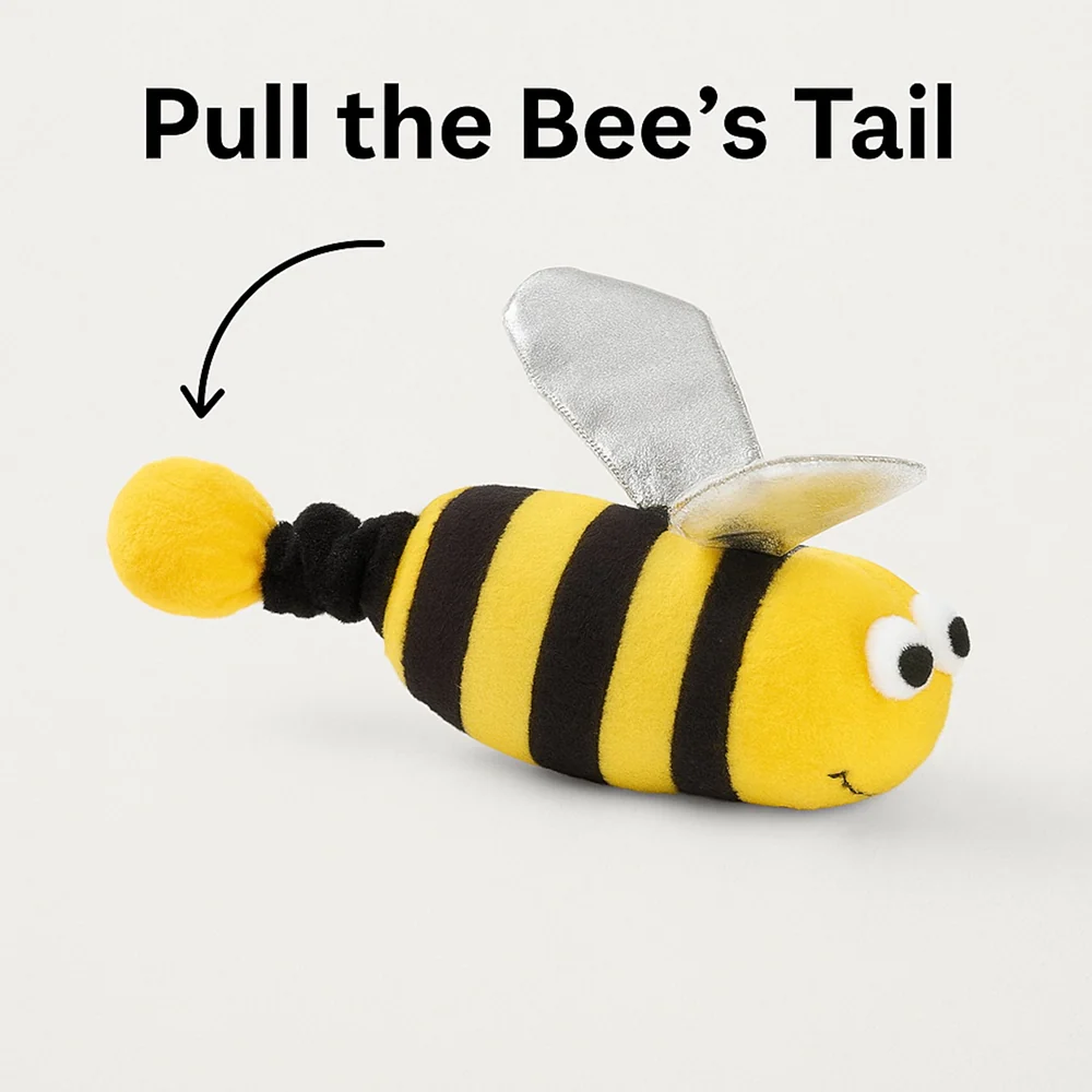 Talking Dog Club Shake a Bee Vibrating Catnip Toy for Cats (Yellow and Black) - Image 4
