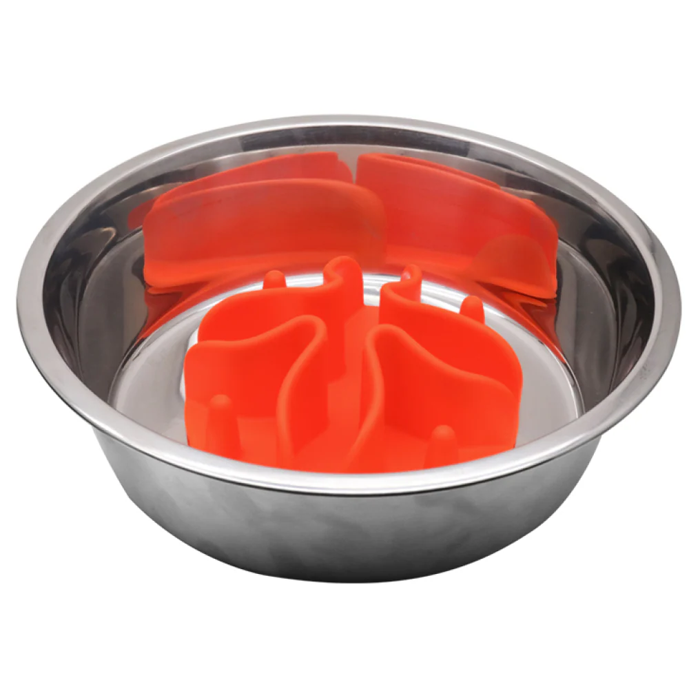 Talking Dog Club Slow Feeder Bowl Attachment for Dogs and Cats (Orange) - Image 6