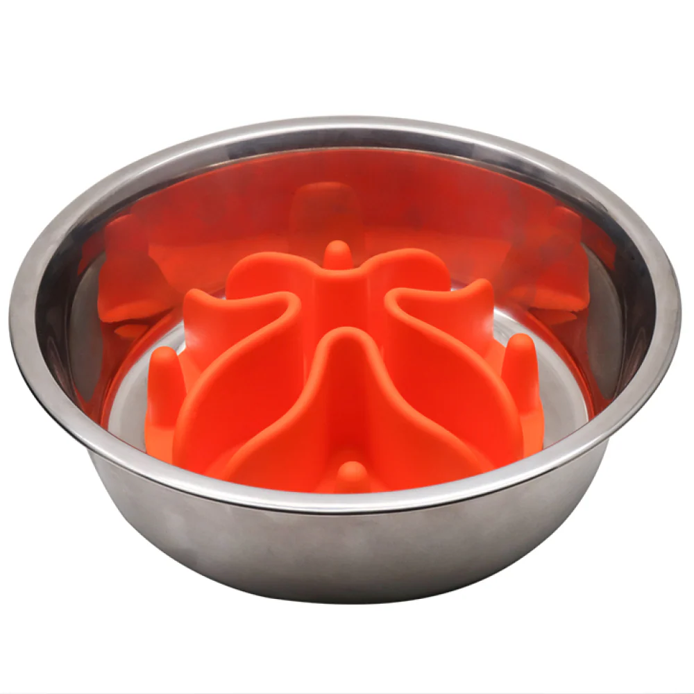 Talking Dog Club Slow Feeder Bowl Attachment for Dogs and Cats (Orange) - Image 7
