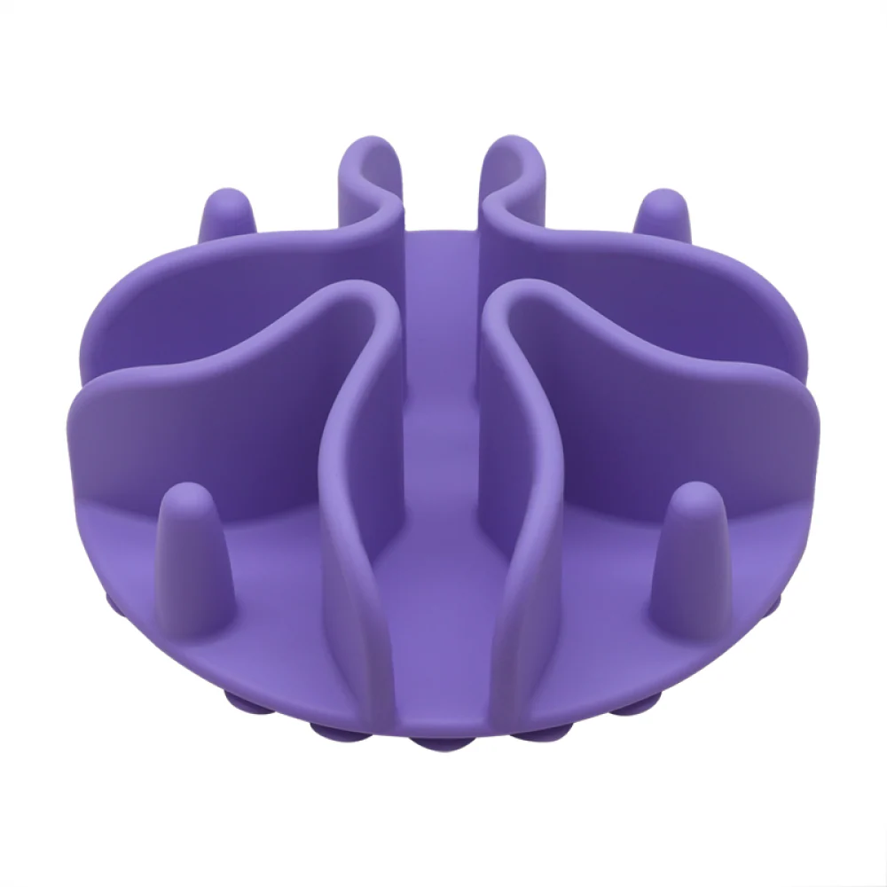 Talking Dog Club Slow Feeder Bowl Attachment for Dogs and Cats (Purple)