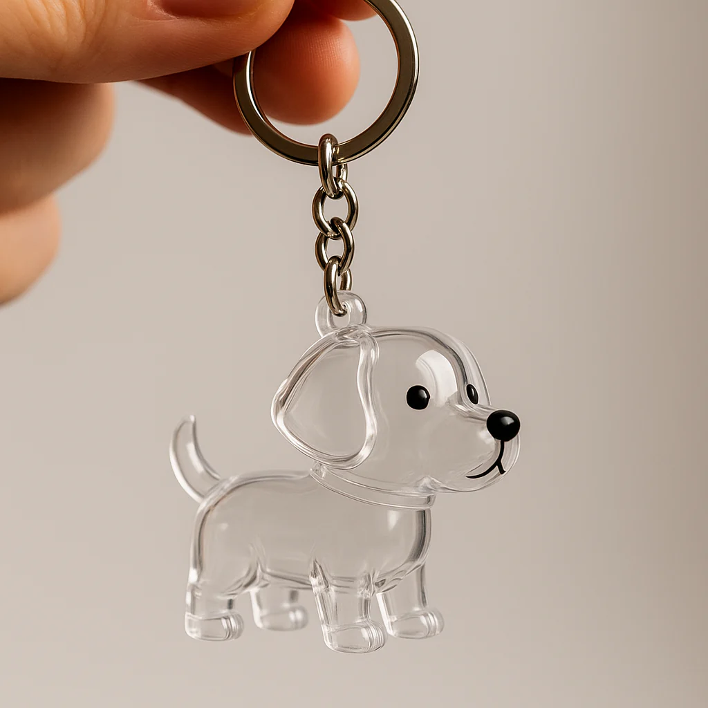 Talking Dog Club Standing Dog Hair Keepsake Capsule Key Chain - Image 2