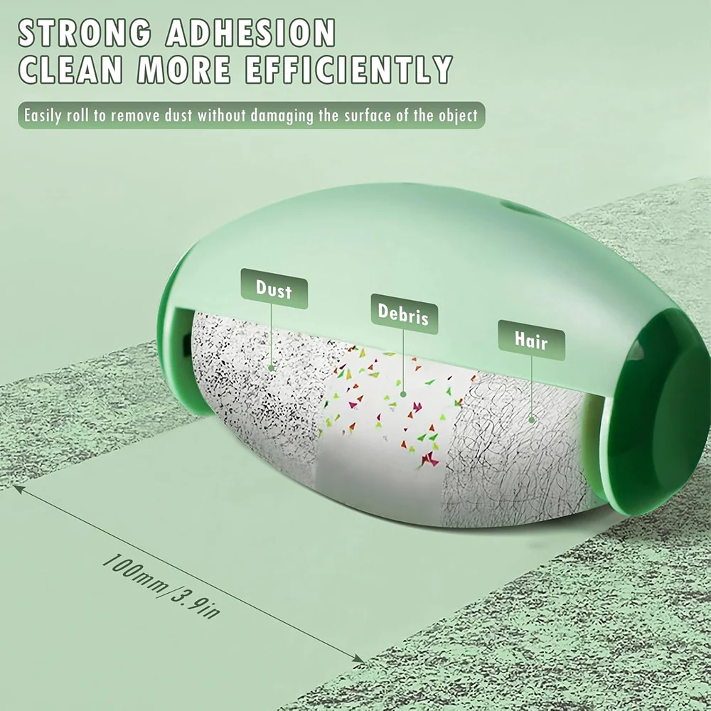 Talking Dog Club Sticky Gel Reusable & Washable Lint Roller for Dogs and Cats (Green) - Image 3
