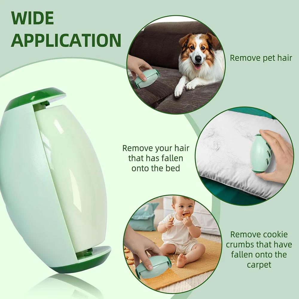 Talking Dog Club Sticky Gel Reusable & Washable Lint Roller for Dogs and Cats (Green) - Image 5
