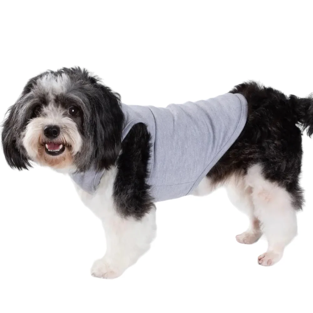 Talking Dog Club Tanky's Tank Tops for Dogs and Cats (Grey)