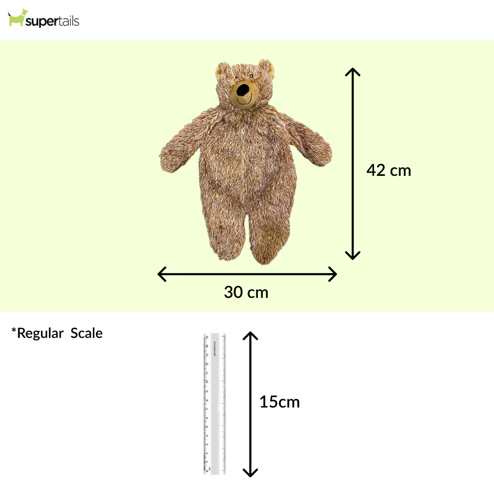 Talking Dog Club Teddy Bear Plush Crinkle Toy for Dogs (Brown) - Image 2