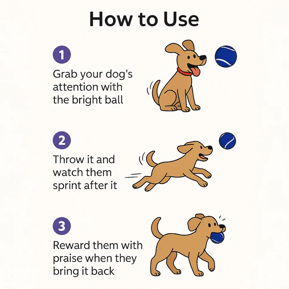 Talking Dog Club Tennis Ball Toy for Dogs (Blue) - Image 5