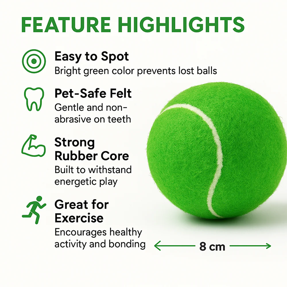 Talking Dog Club Tennis Ball Toy for Dogs (Green) - Image 5