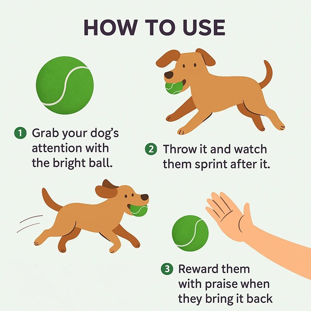 Talking Dog Club Tennis Ball Toy for Dogs (Green) - Image 7