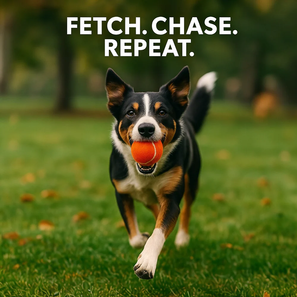 Talking Dog Club Tennis Ball Toy for Dogs (Orange) - Image 8