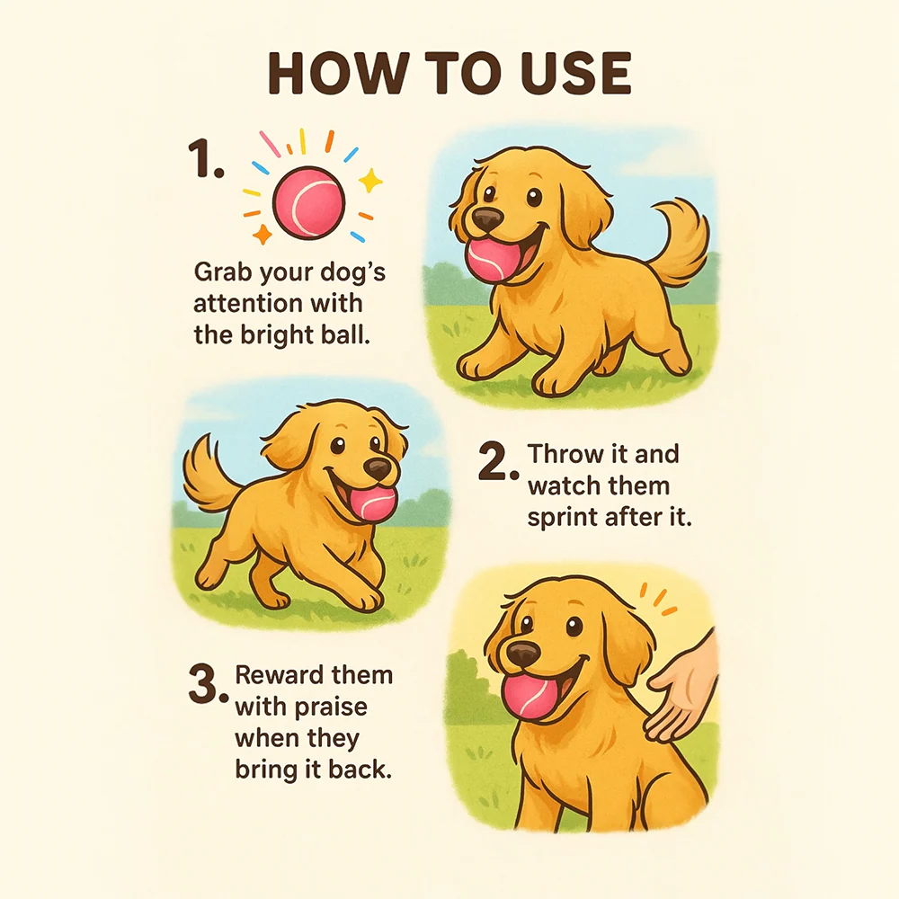 Talking Dog Club Tennis Ball Toy for Dogs (Pink) - Image 5