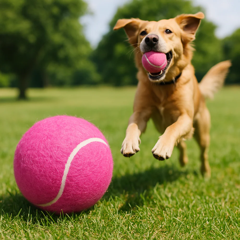 Talking Dog Club Tennis Ball Toy for Dogs (Pink) - Image 7