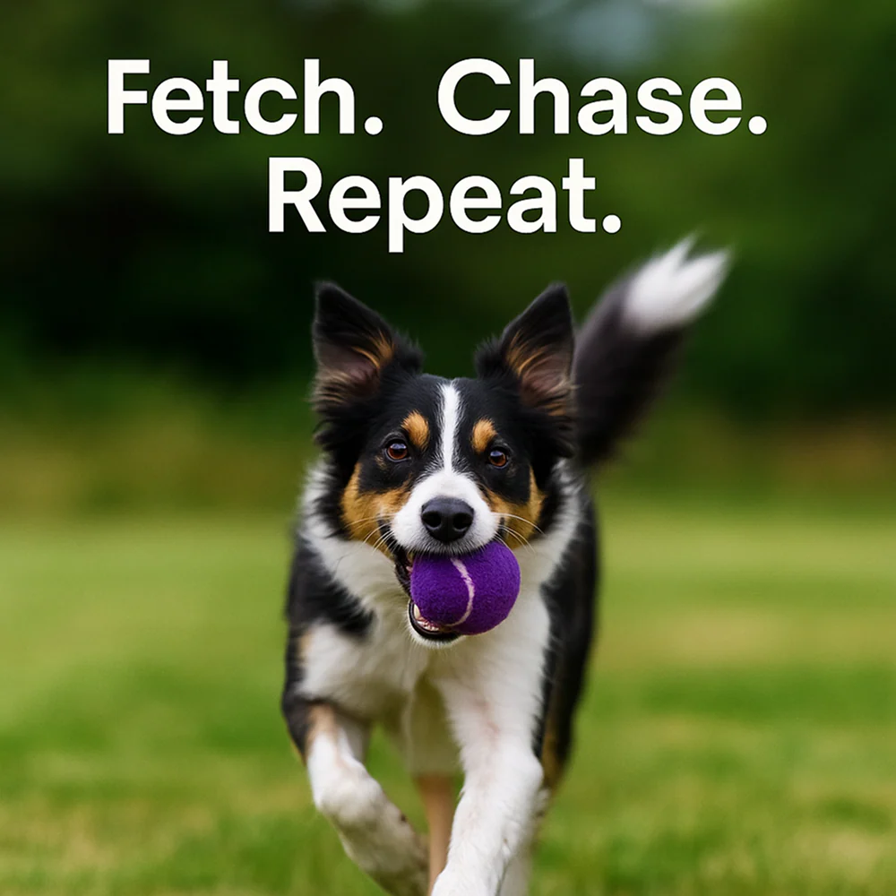 Talking Dog Club Tennis Ball Toy for Dogs (Purple) - Image 6