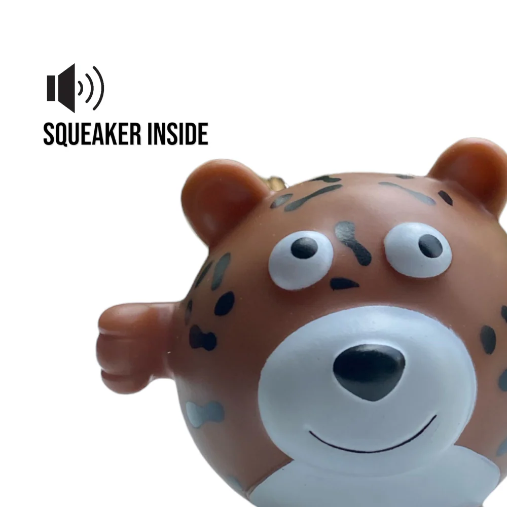 Talking Dog Club Tiger Bouncy Ball Toy for Dogs (Brown) - Image 5