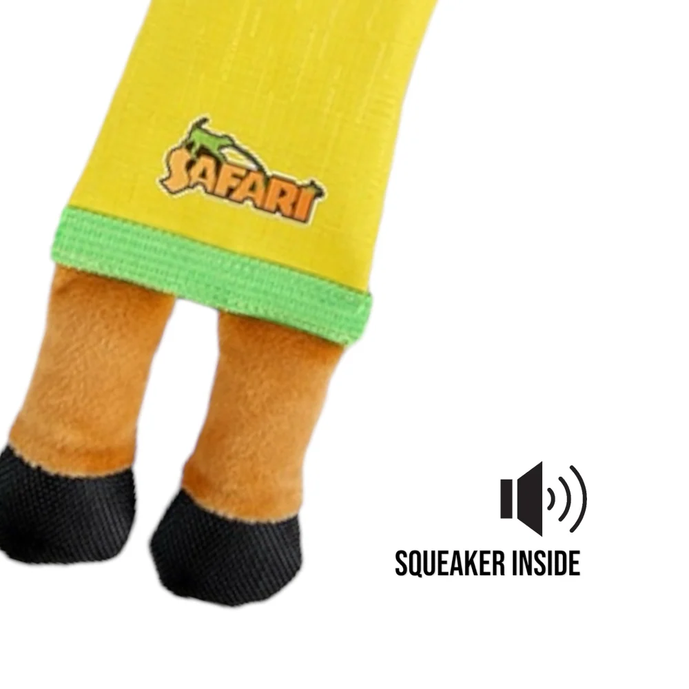 Talking Dog Club Tough Lion Squeaky Plush Toy for Dogs (Yellow) - Image 3