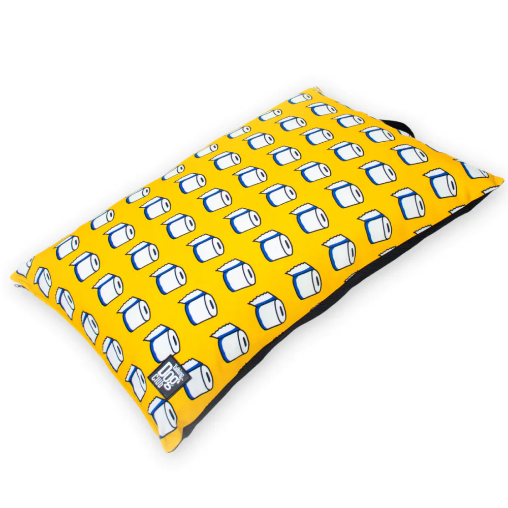 Talking Dog Club TP on my Mind Pillow Bed for Dogs and Cats (Yellow) - Image 6